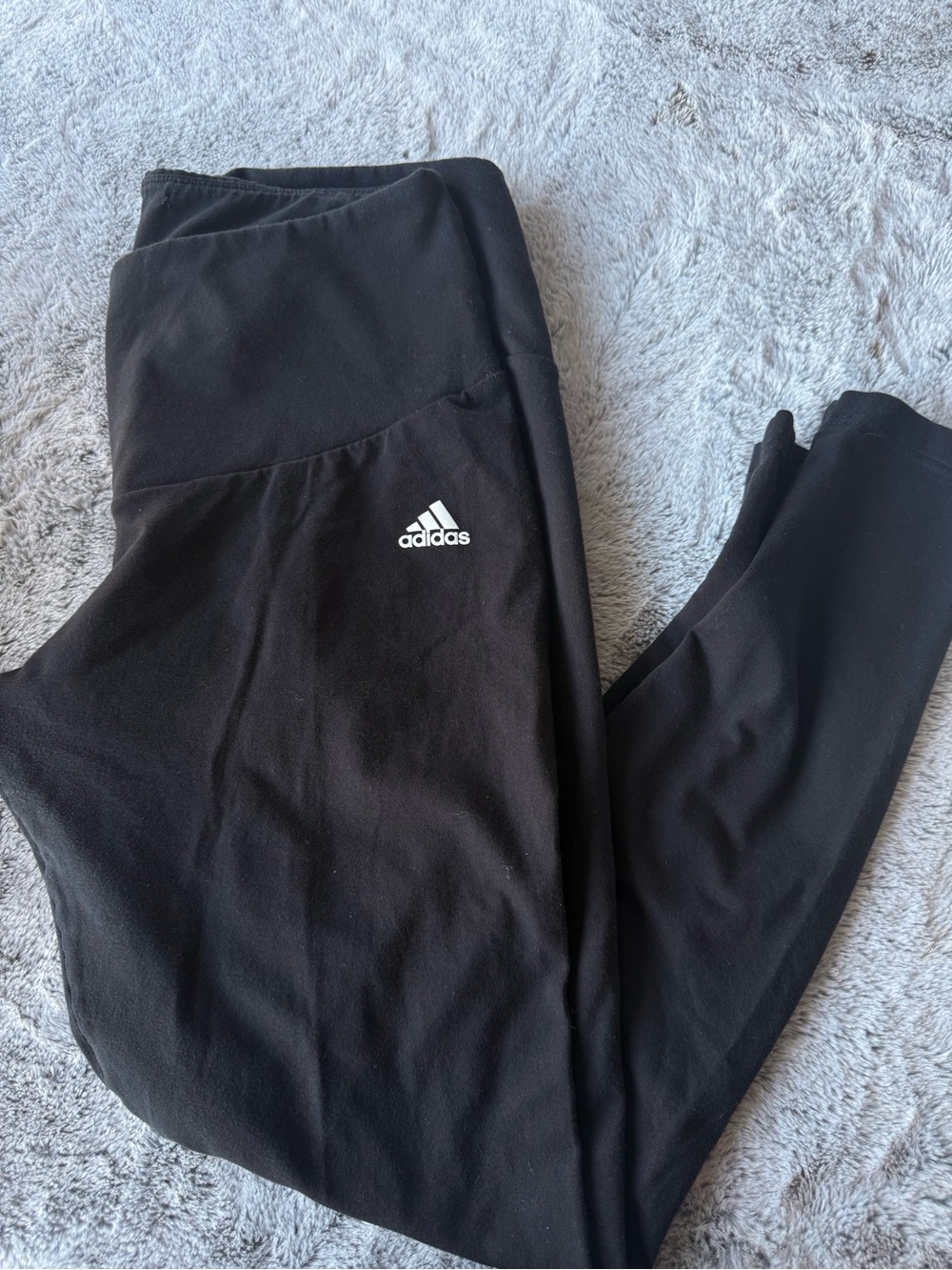 adidas Black Girls' Logo Performance Leggings